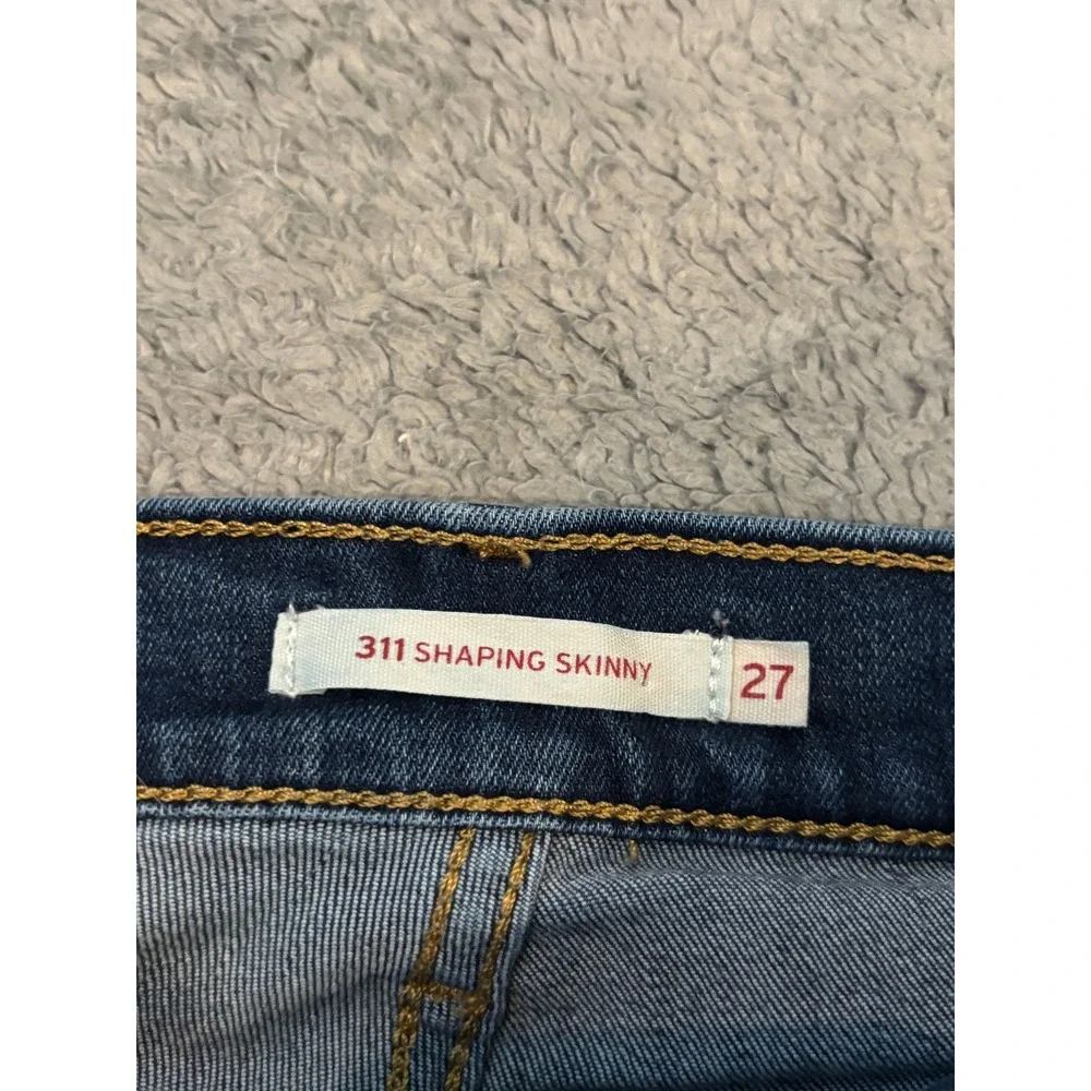 Levis 311 Shaping Skinny Jeans Womens 27 Dark Wash Denim Blue Mid Rise 311-1049